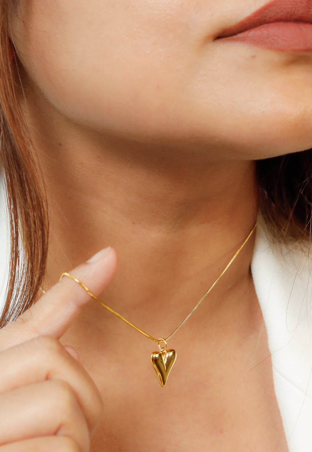 Heart Pendant Necklace – Gold Plated Stainless Steel