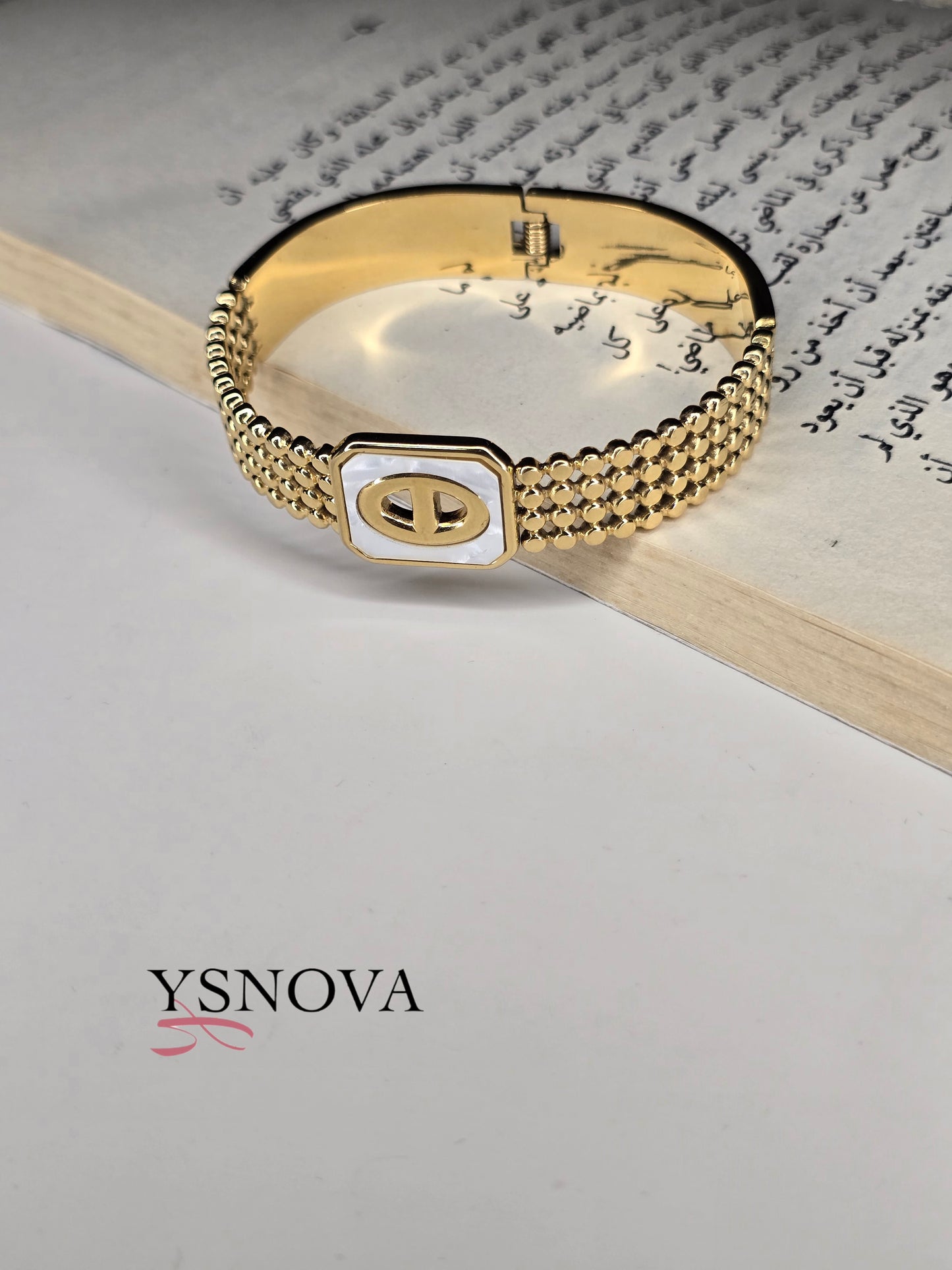 Dior Inspired Bangle – Gold Plated Stainless Steel