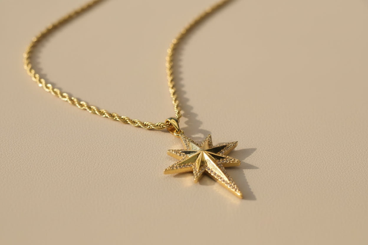 North pole golden star