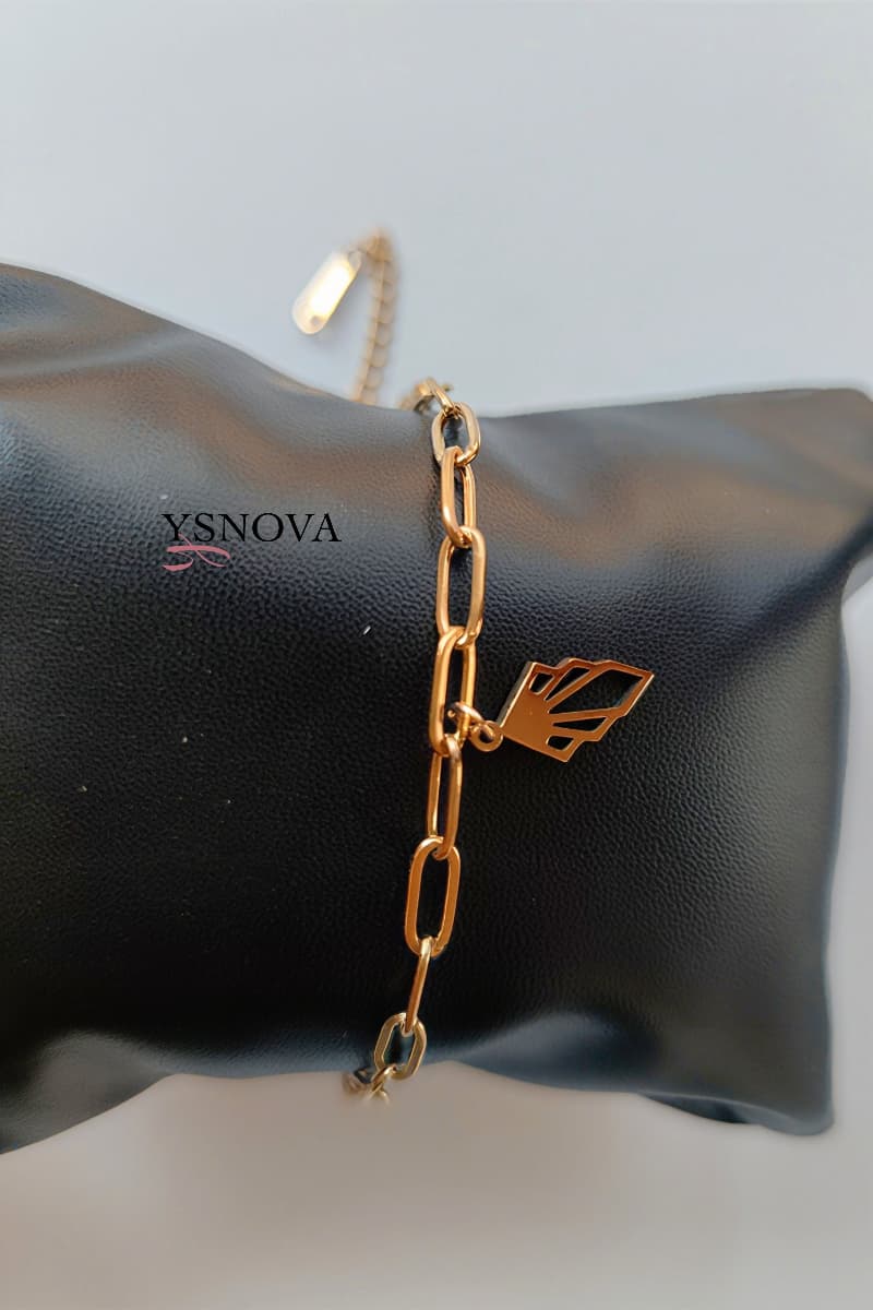 Gold Plated Stainless Steel Women’s Crown Bracelet