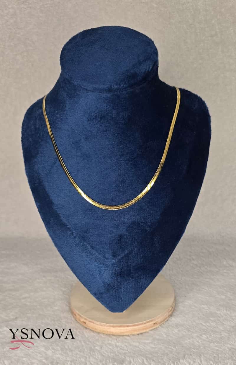 Wide Snake Chain Necklace – Stainless Steel