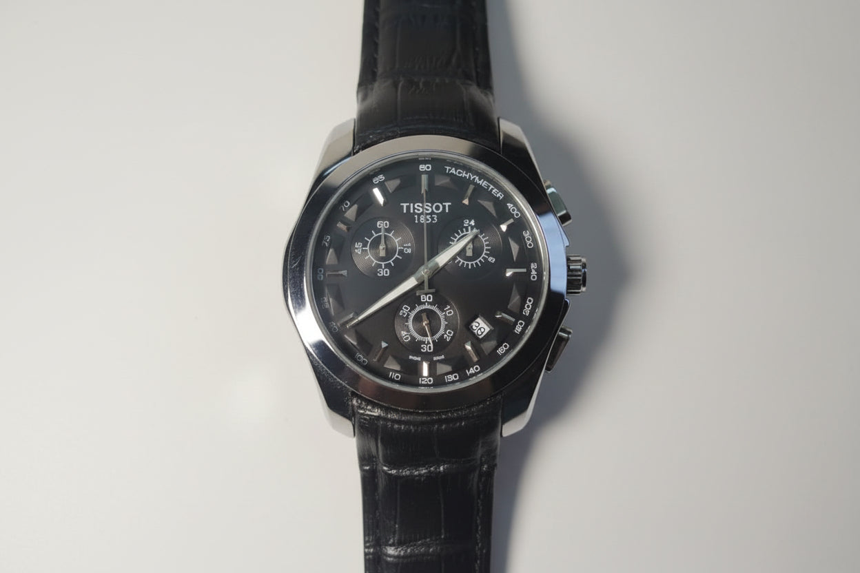 Black Leather Black Dial