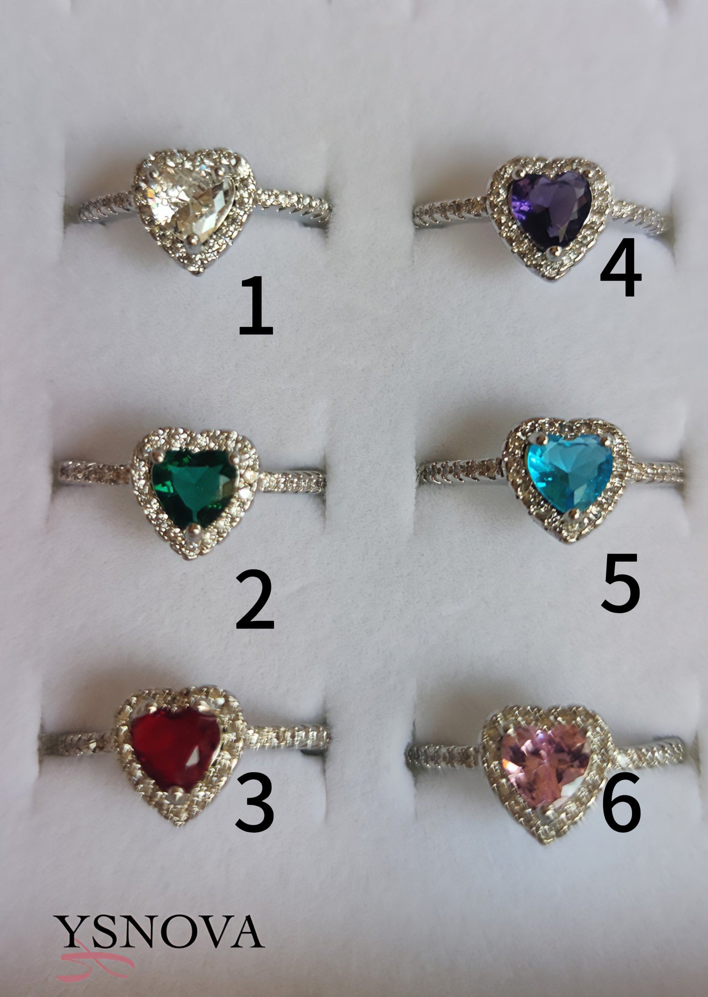 Pandora Style Heart Rings – Silver Plated Stainless Steel with Colorful Zircon Stones (Free Size)