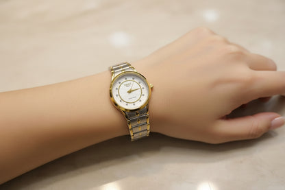 Timely watch gold X silver with silver dial