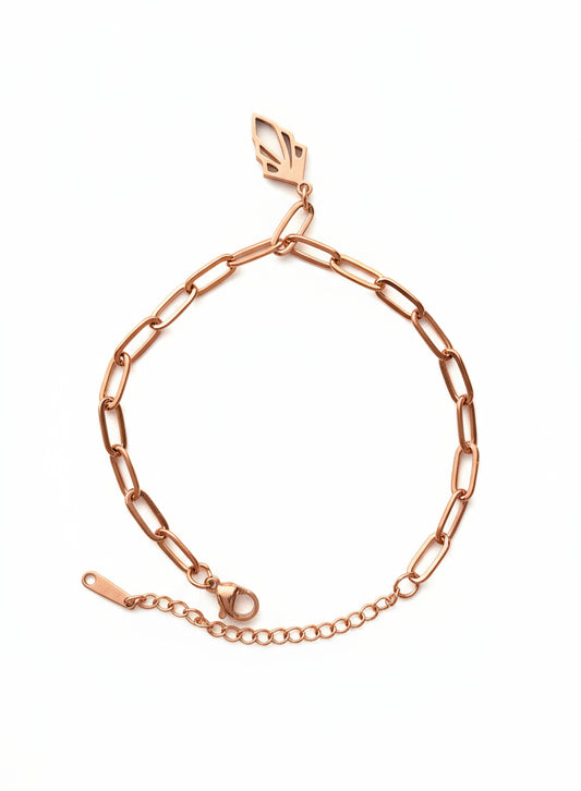 Gold Plated Stainless Steel Women’s Crown Bracelet