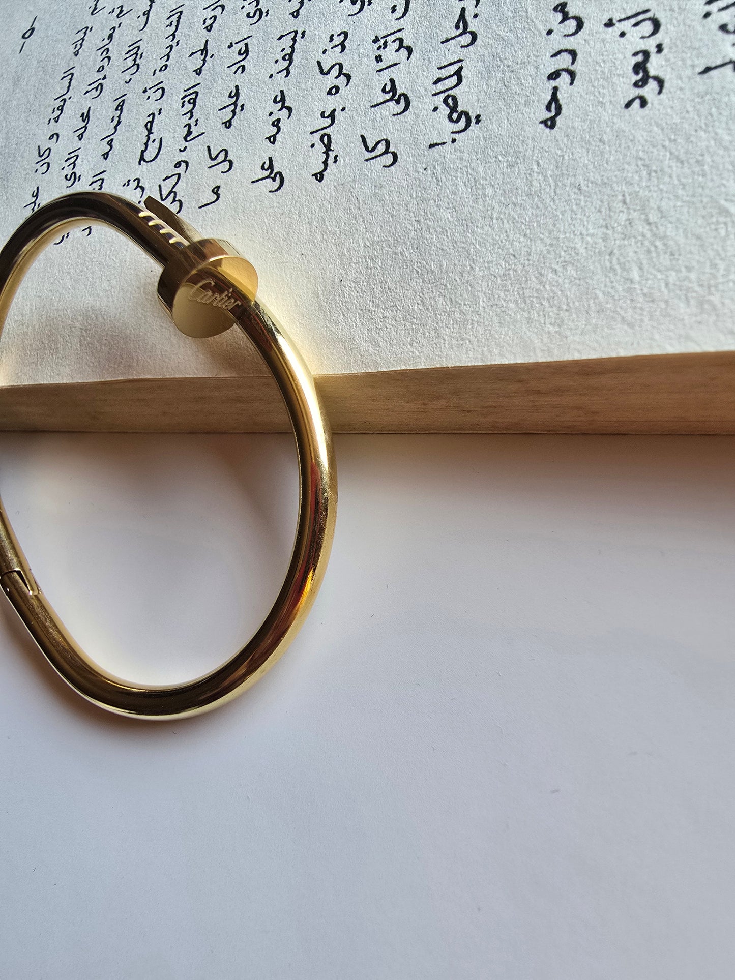 Cartier Nail Style Design - Gold Plated Stainless Steel Bracelet