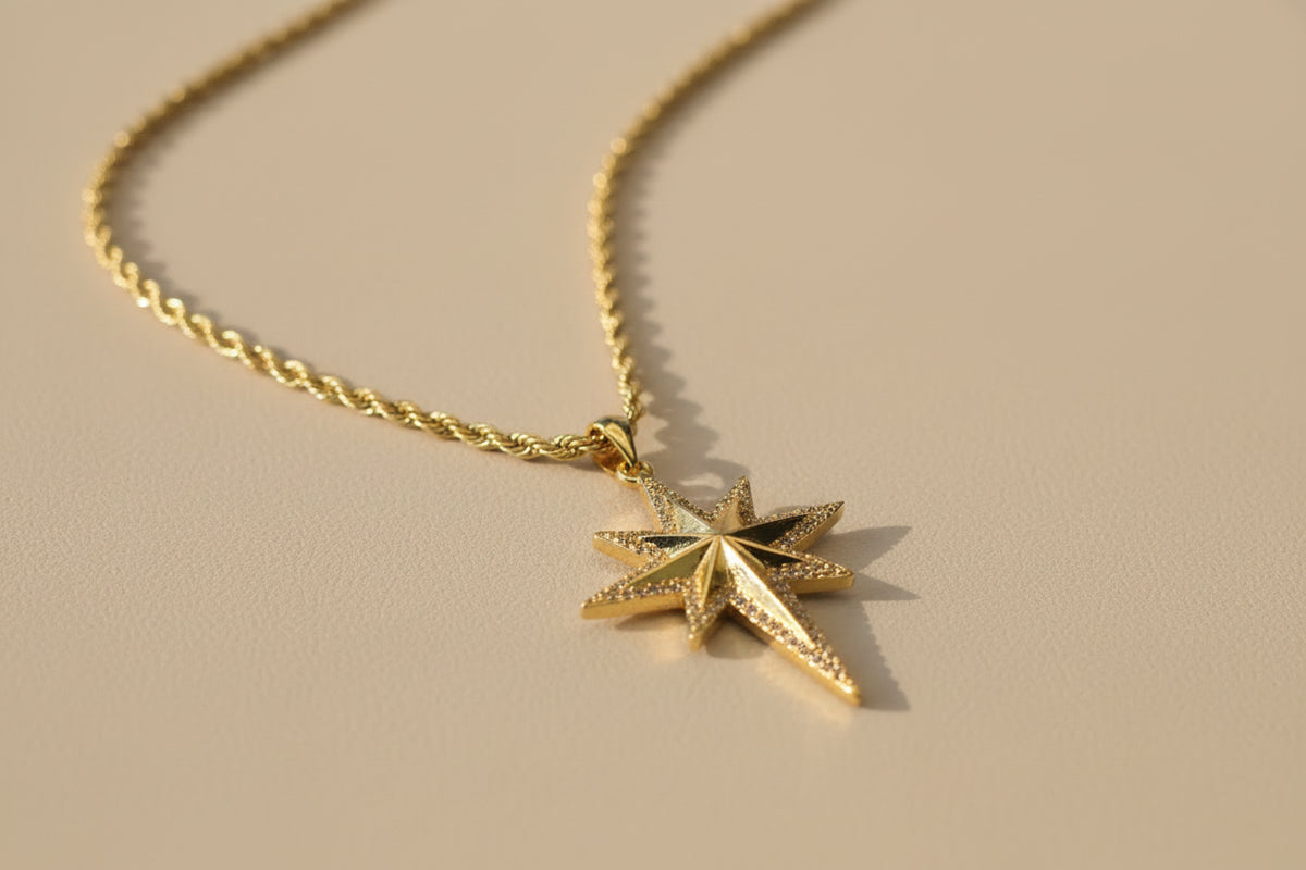 North pole golden star