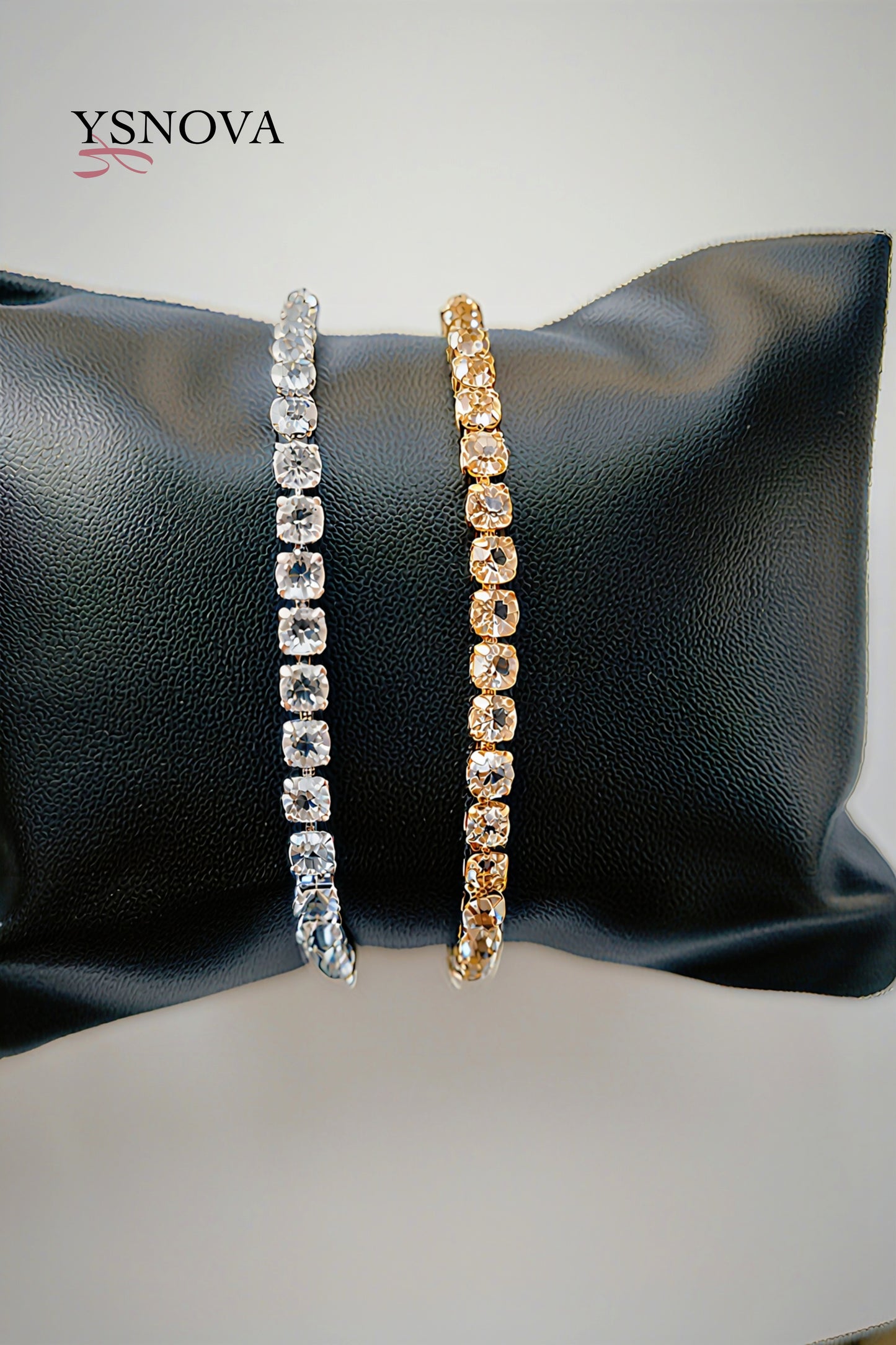 Gold or Silver Plated Stainless Steel Women’s Classic Tennis Bracelet with Zircon Stones