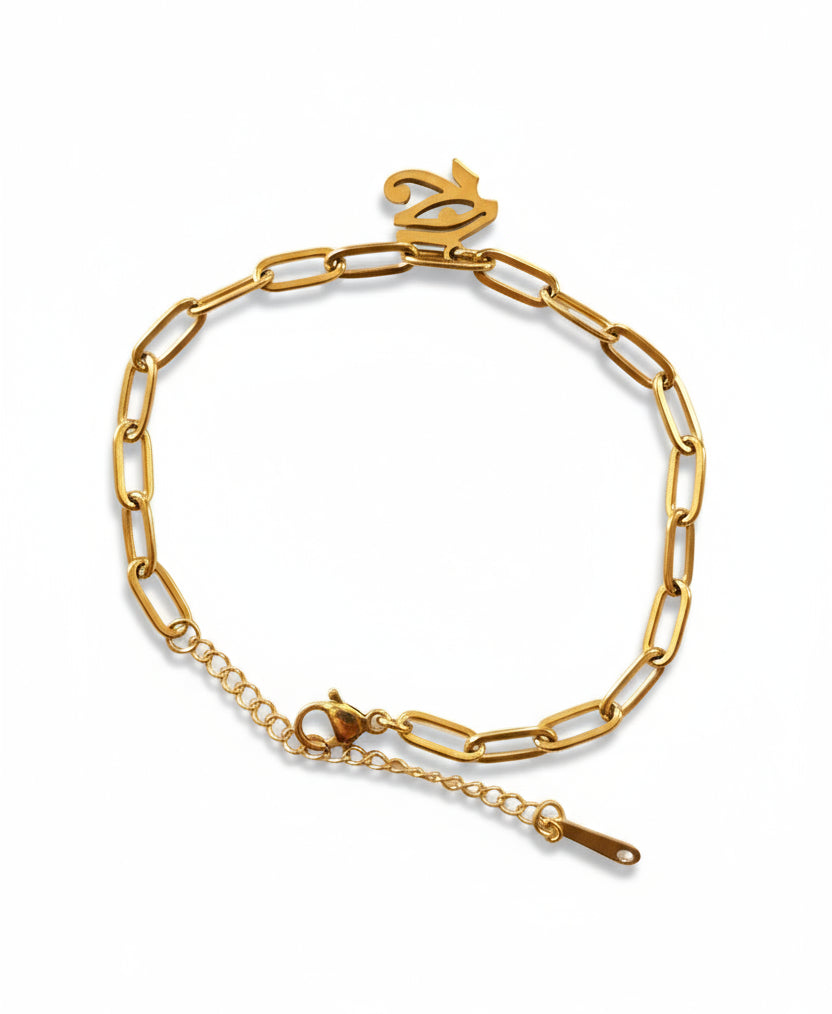 Gold Plated Stainless Steel Eye of Horus Bracelet