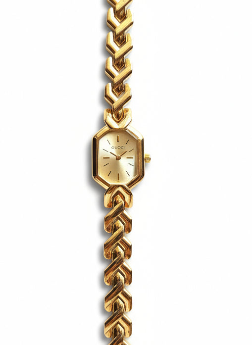 Inspired by Chanel Première Design - Gold Plated Stainless Steel Watch