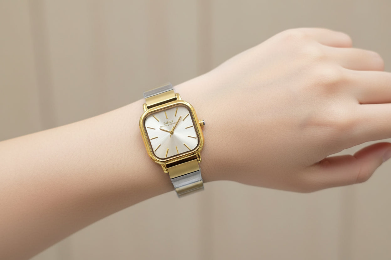 IB'SO mix gold X silver with white dial