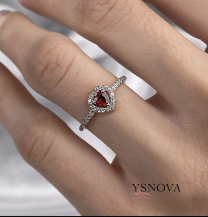 Pandora Style Heart Rings – Silver Plated Stainless Steel with Colorful Zircon Stones (Free Size)