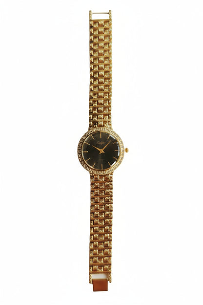 Women’s Gold-Plated Watch with Zircon Stones – Luxury Elegant Design
