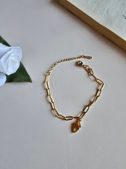 Gold Plated Stainless Steel Women’s Crown Bracelet