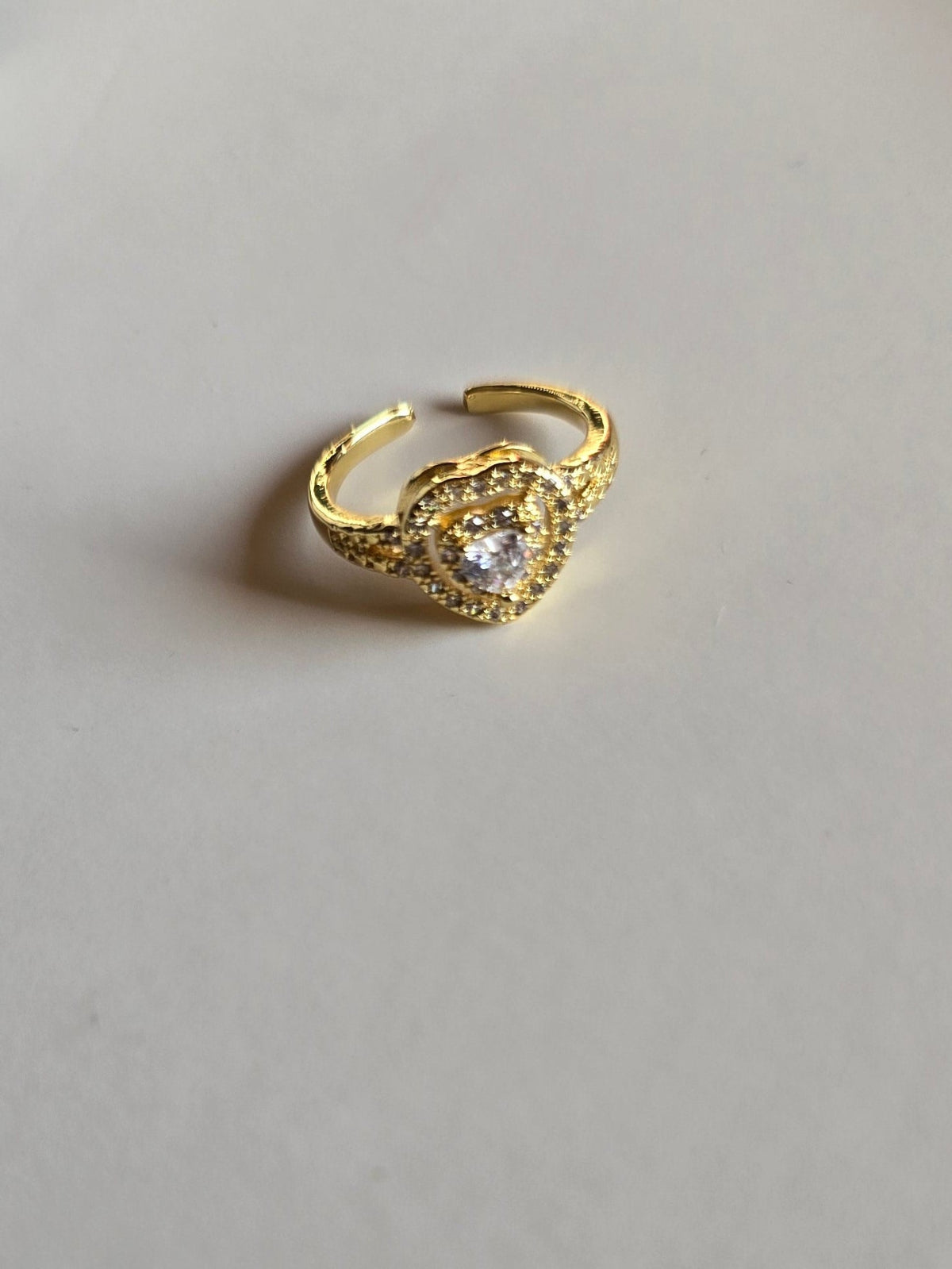 7 Elegant Designs - Gold Plated Stainless Steel Solitaire Rings with Zircon Stones (Free Size)