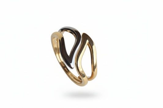 Gold & Silver Wave Bangle