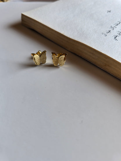Elegant Butterfly Design – Gold Plated Stainless Steel Earrings