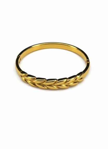 Olive Leaf Design Bracelet – Gold Plated Stainless Steel