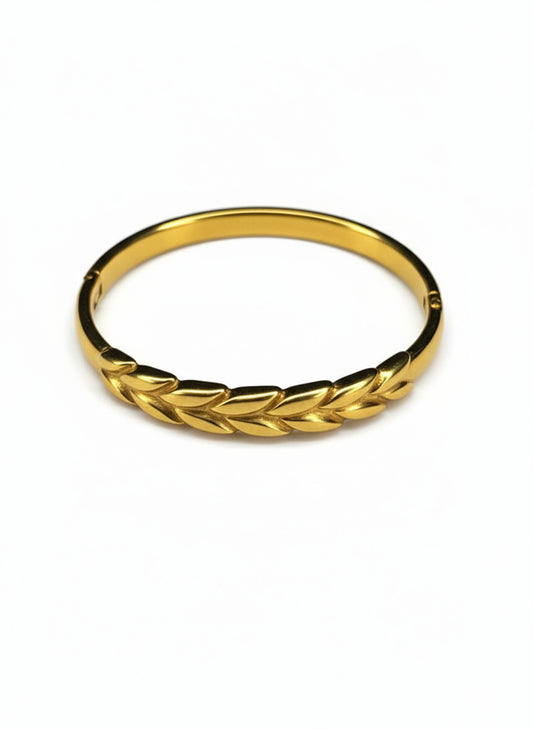 Olive Leaf Design Bracelet – Gold Plated Stainless Steel