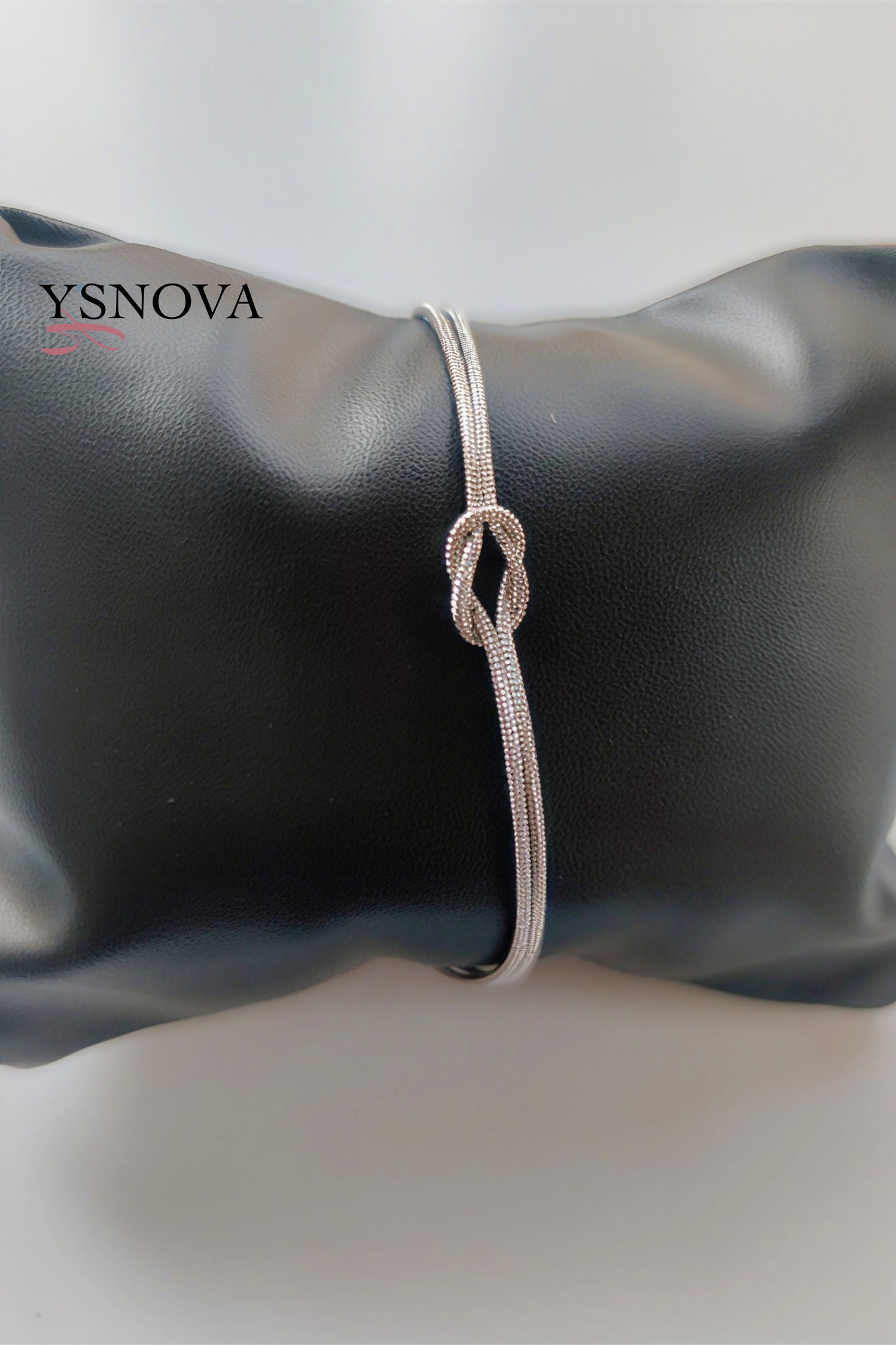 Women’s Bracelet with Double Love Knot Design – Gold or Silver Plated Stainless Steel