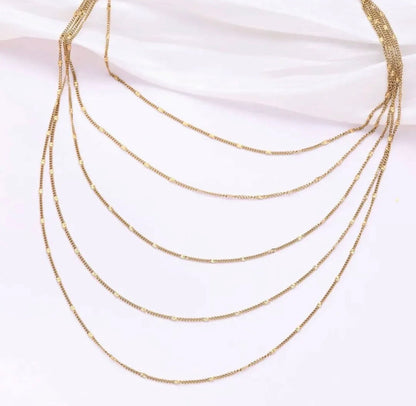 Five Layer Necklace – Gold Plated Stainless Steel