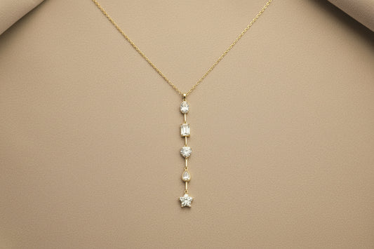 Snow white drop necklace