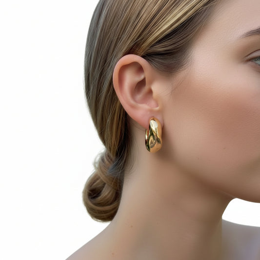 Elegant Design – Gold Plated Earrings