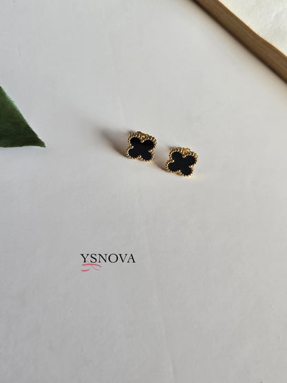 Black Clover Set – Van Cleef Inspired Design – Gold Plated Stainless Steel