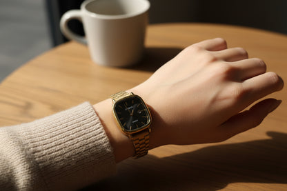 Black Dial Frame Watch