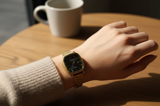 Black Dial Frame Watch