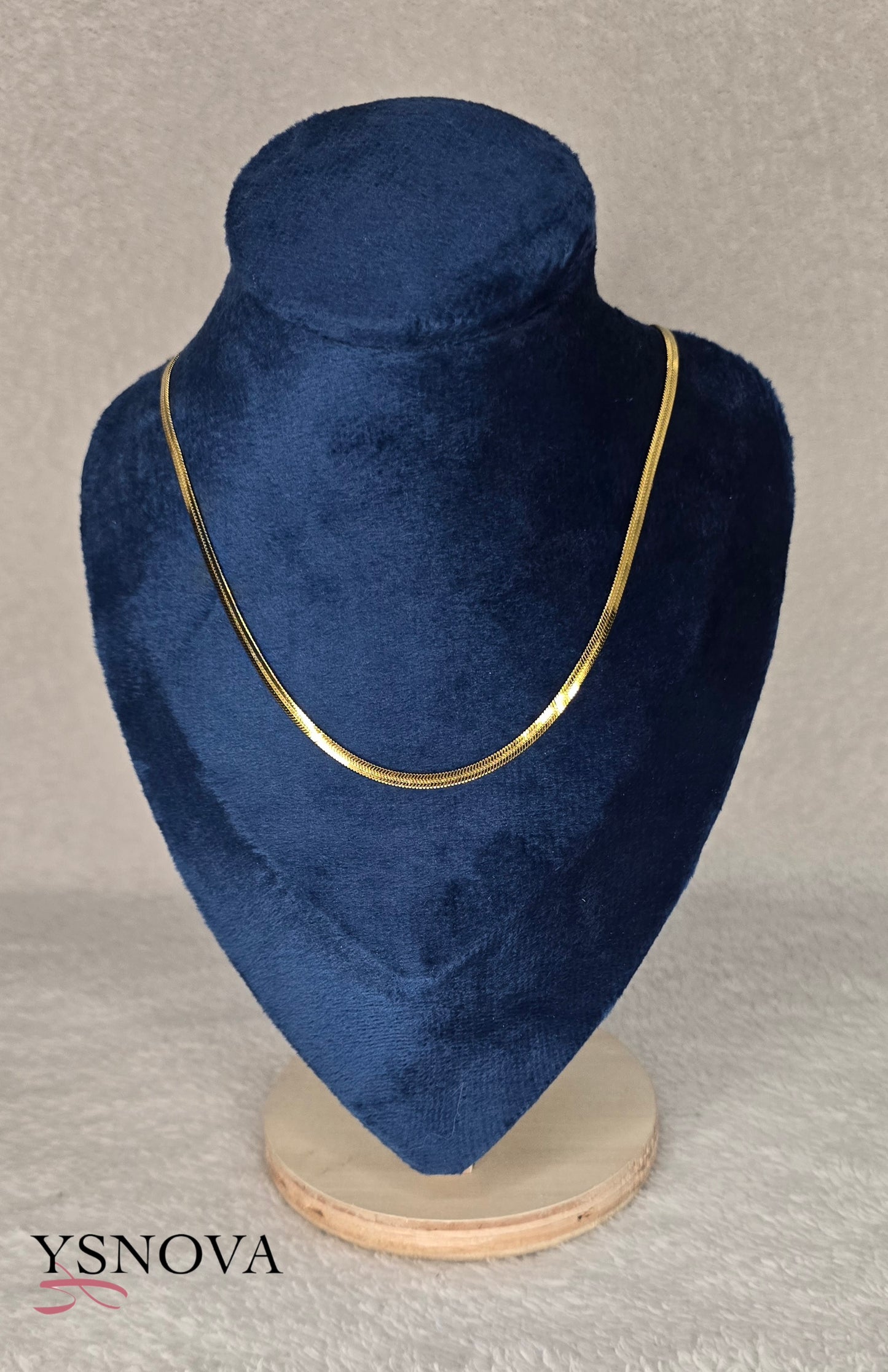 Wide Snake Chain Necklace – Stainless Steel