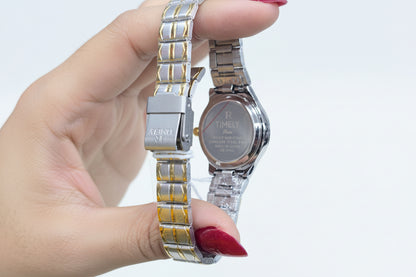 Timely watch gold X silver with silver dial