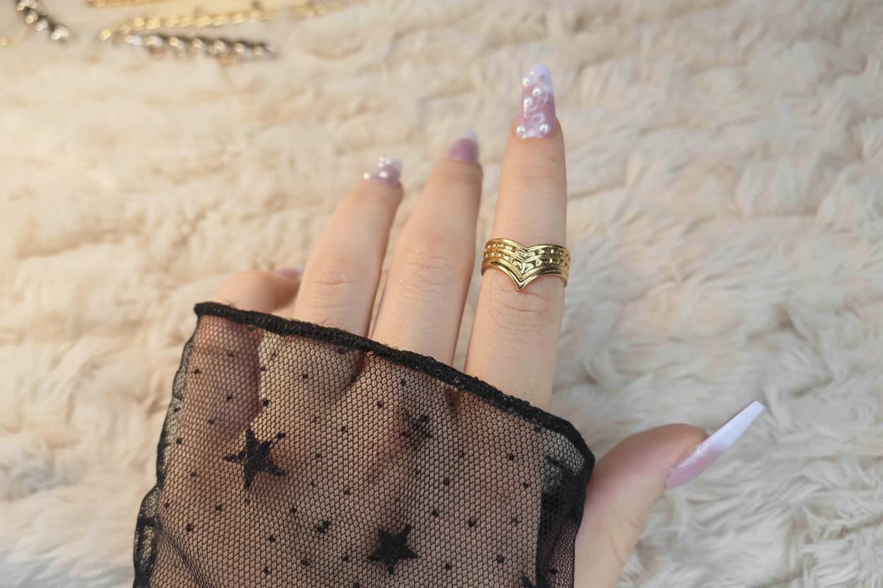 Modern Design– Stainless Steel Ring (Free Size).