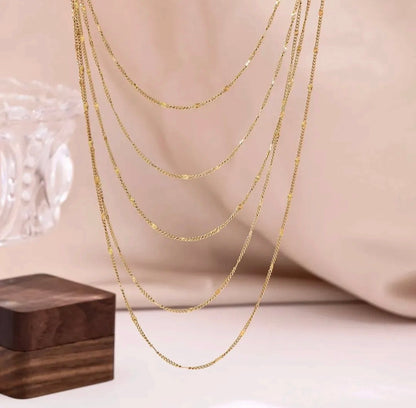 Five Layer Necklace – Gold Plated Stainless Steel