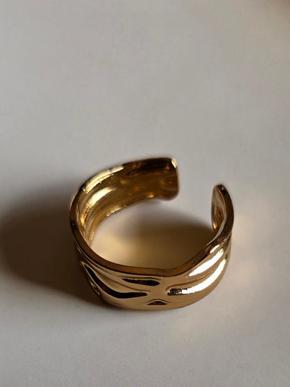 Trendy Mixed Designs – Gold Plated Stainless Steel Rings Set (Free Size)