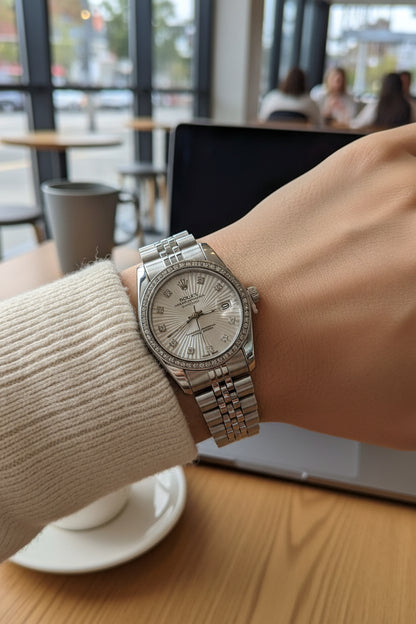 Luxury Women’s Silver watch Stainless-Steel, Waterproof
