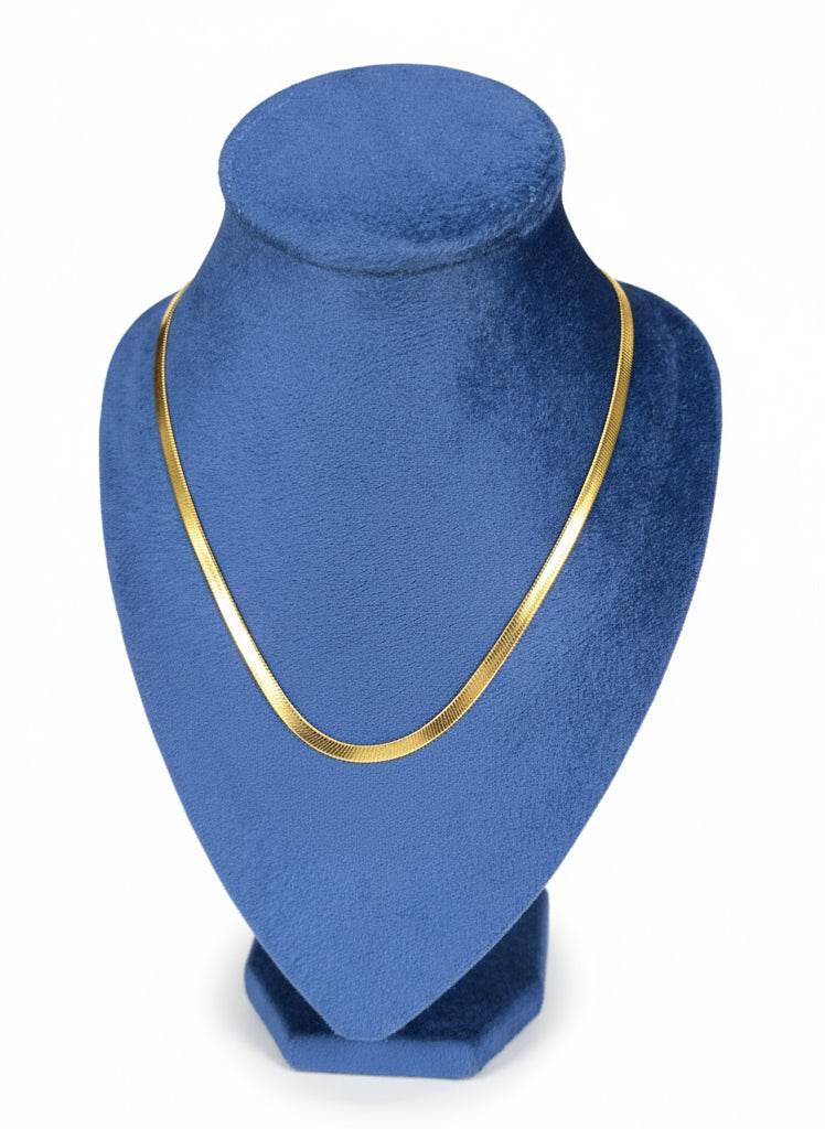 Wide Snake Chain Necklace – Stainless Steel