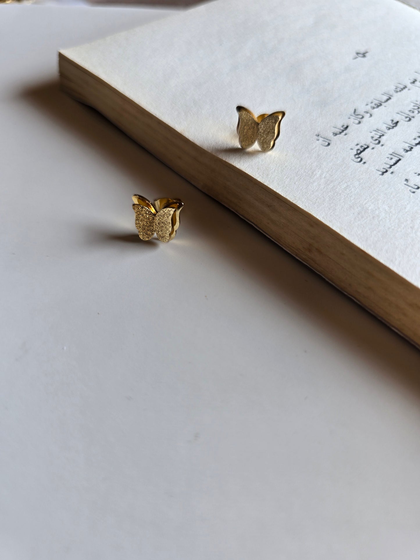 Elegant Butterfly Design – Gold Plated Stainless Steel Earrings