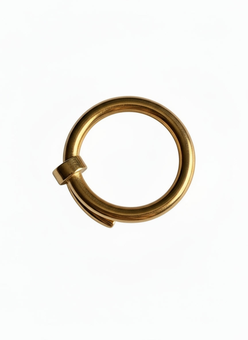 Cartier Inspired Design – Gold Plated Stainless Steel Ring