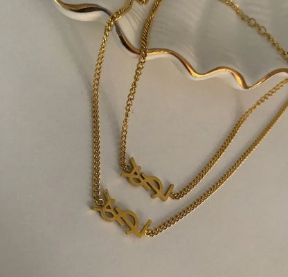 YSL-Inspired Stainless Steel  Necklace – Minimal & Chic Women’s Jewelry