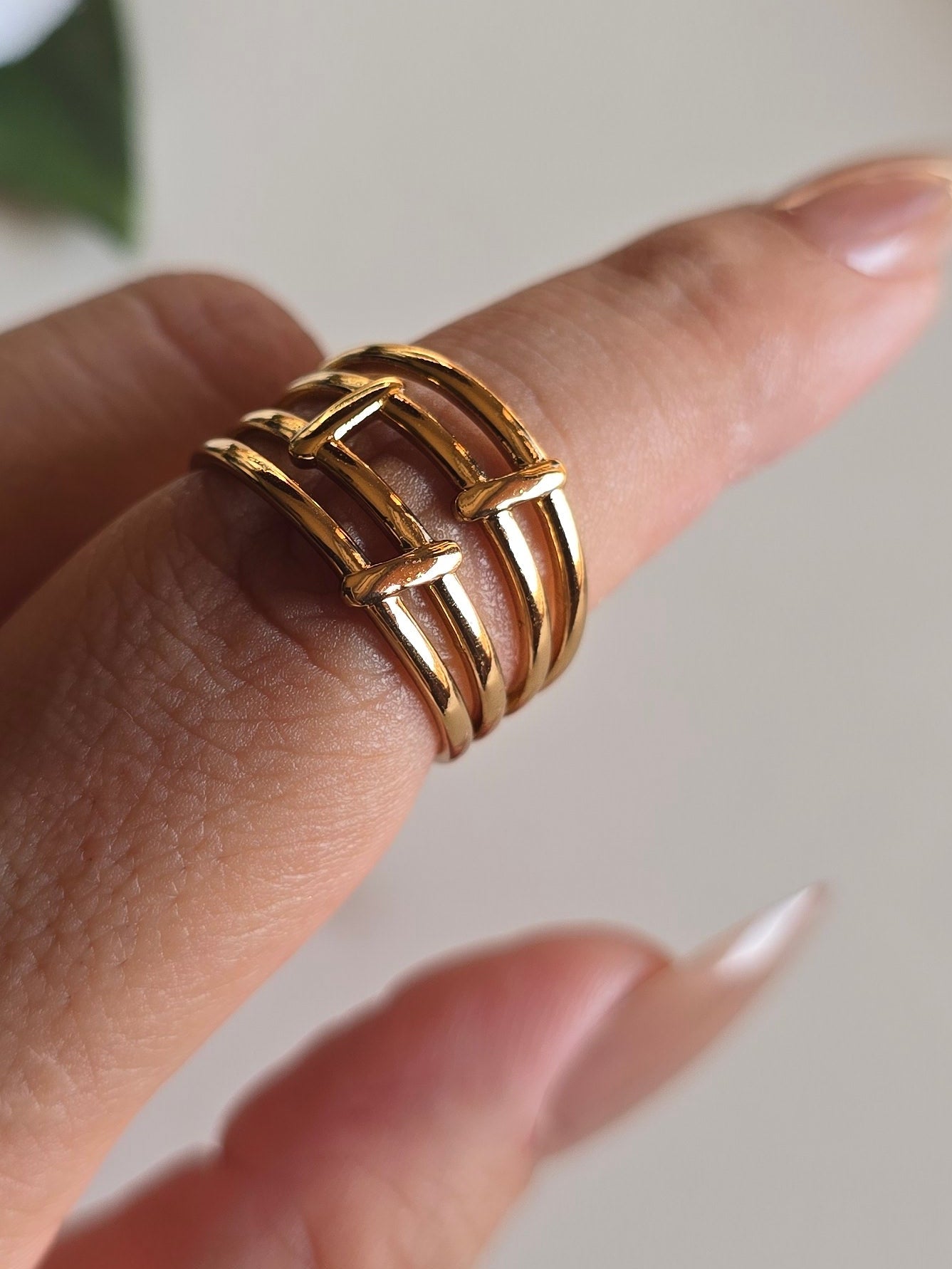 Trendy Mixed Designs – Gold Plated Stainless Steel Rings Set (Free Size)