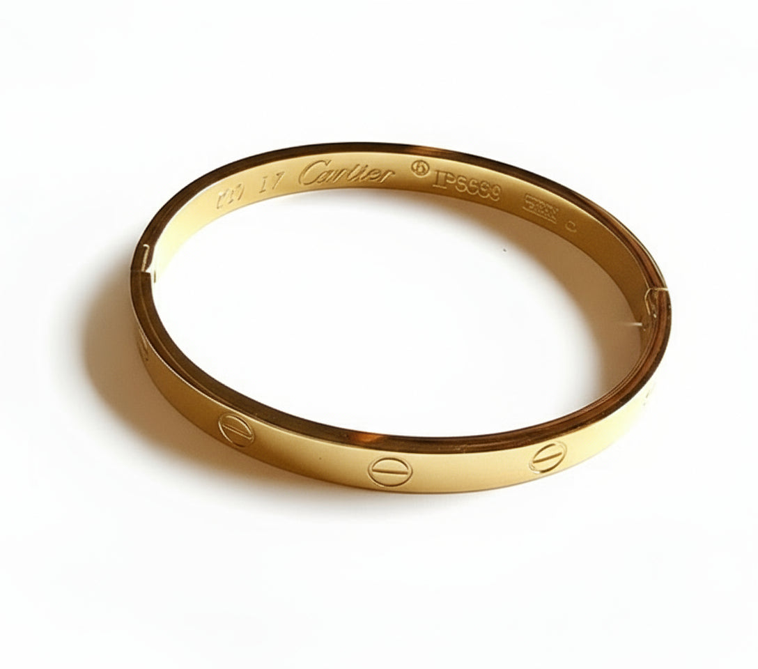 Cartier Love Inspired Classic Bangle – Gold Plated Stainless Steel