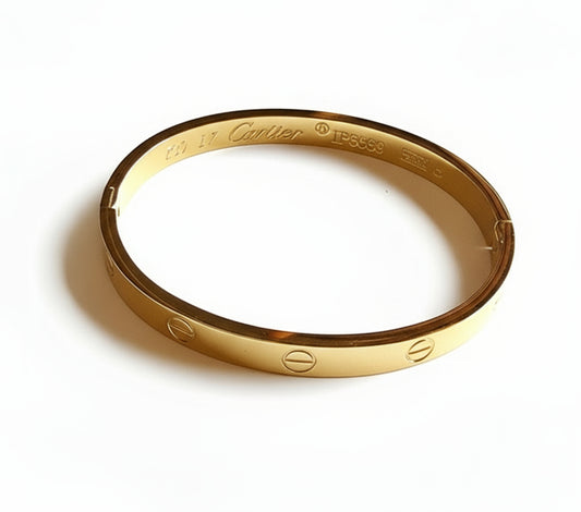 Cartier Love Inspired Classic Bangle – Gold Plated Stainless Steel